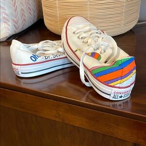 Converse White Dr. Seuss Sneakers